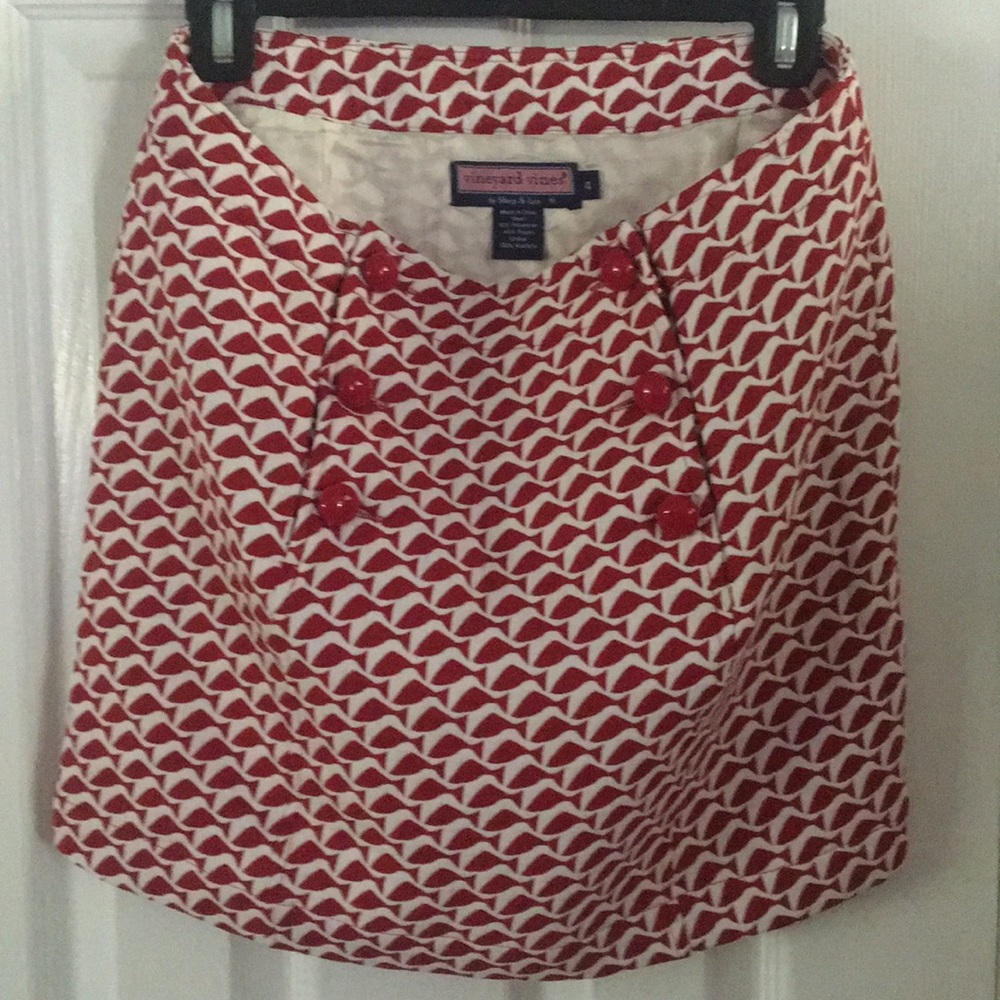 Vineyard Vines Red Fish Mini Skirt